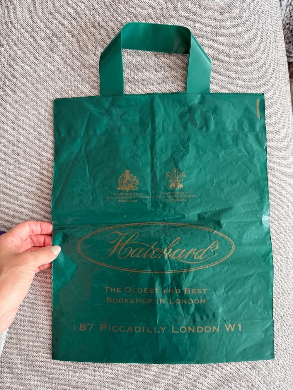 🗽Hatchard Plastic Bag - London Bookshop Logo